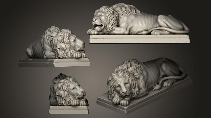 Figurines lions tigers sphinxes (STKL_0058) 3D model for CNC machine